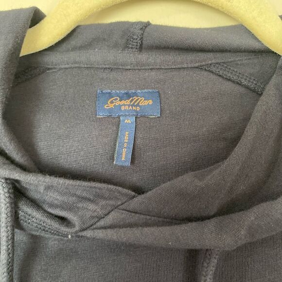 #131 GOOD MAN BRAND navy hooded tee pullover - Picture 6 of 8